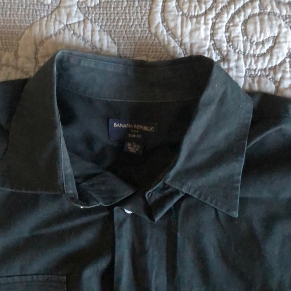 Banana Republic black button up dress shirt - Picture 5 of 5